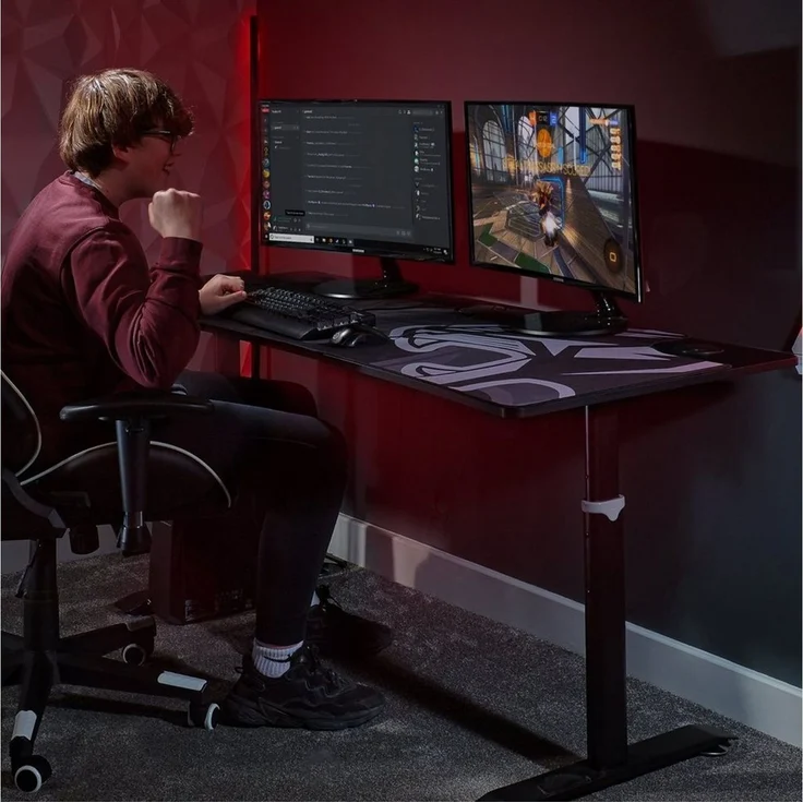 X Rocker Gamingtisch Cougar XL Ultra Wide Höhenverstellbarer Gaming Schreibtisch – Bild 2