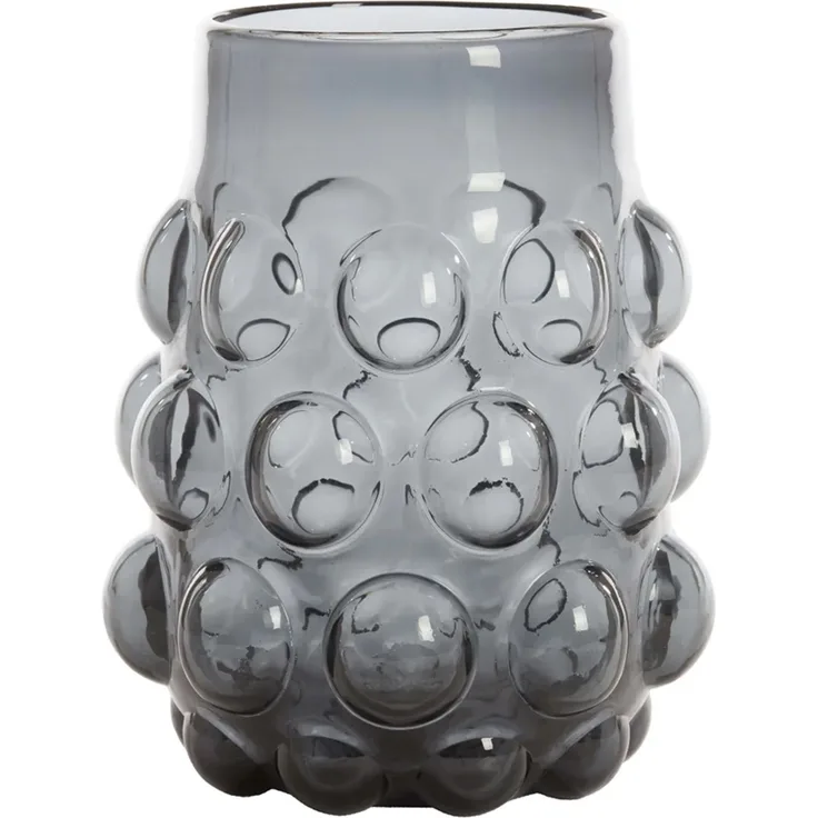 Dekovase Vase HAROA von Light & Living Blumenvase Ø24x30 cm Glas Rauchgrau