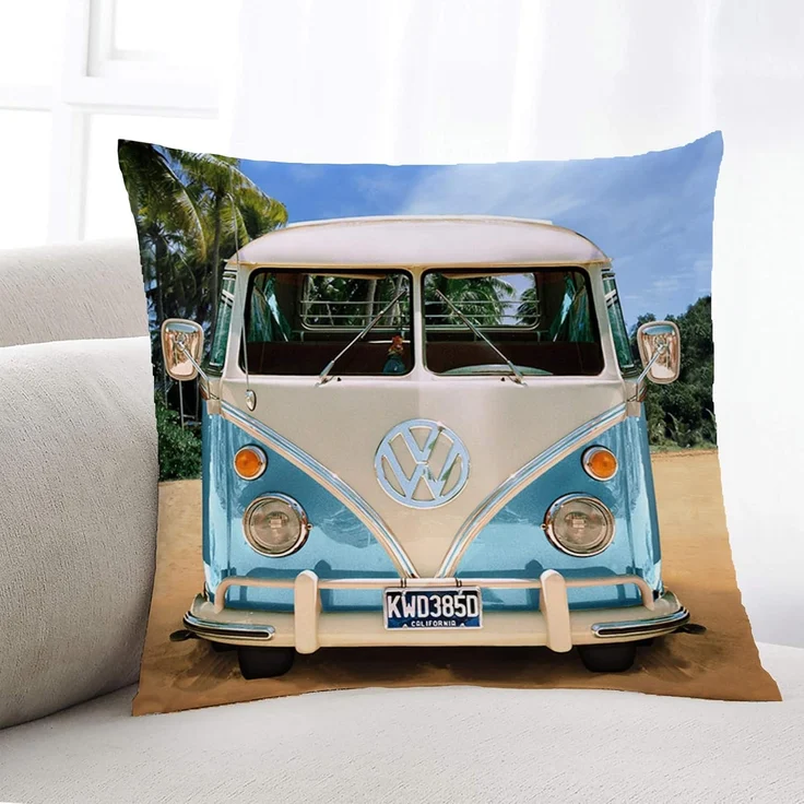 BERONAGE Dekokissen VW Volkswagen Bulli T1 40 x 40 cm Kissen passend zur Bettwäsche 084, kuschelweich – Bild 3