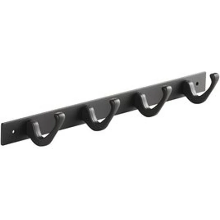 SO-TECH® Hakenleiste Blackline FORTE schwarz pulverbeschichtet, (1 St), Länge 345 mm mit 4 Haken – Bild 6