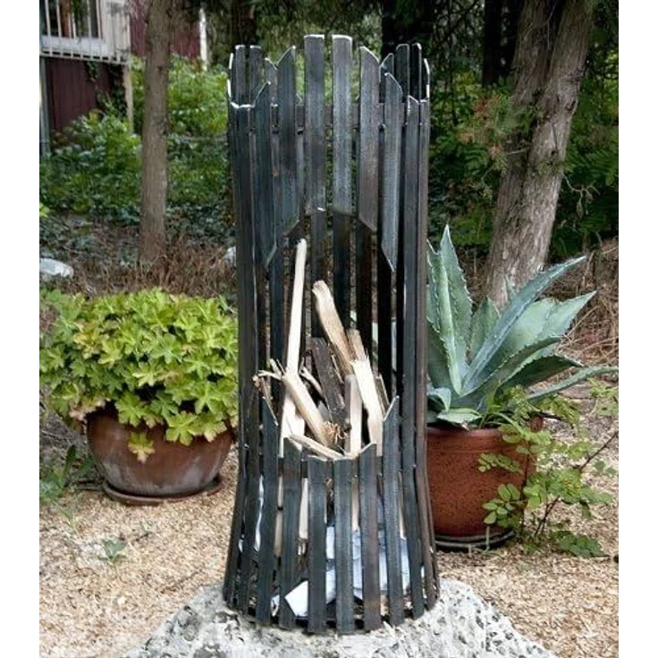 Feuersäule Albero Feuerkorb 80002 Feuerschale 60cm Metall Feuerstelle Säule – Bild 5