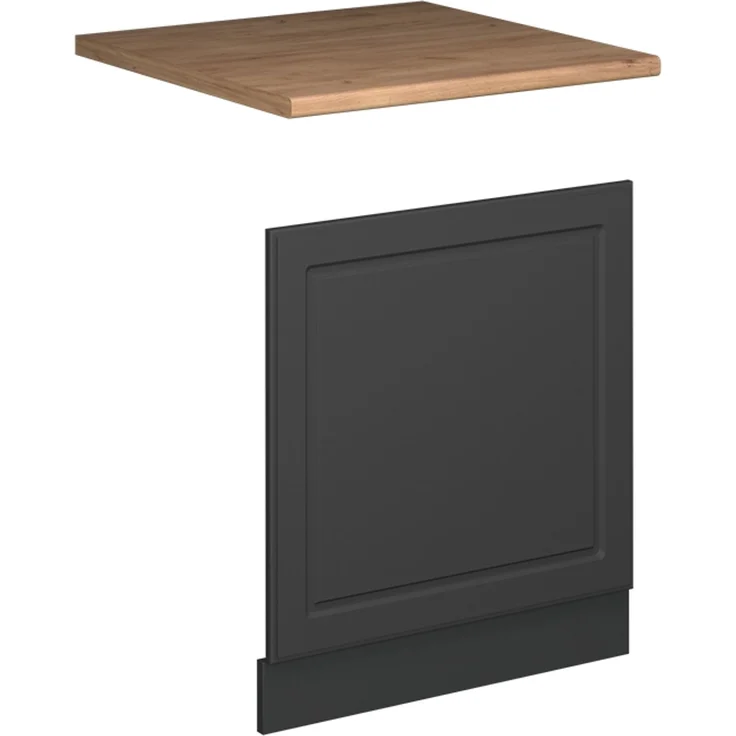 Frontblende Fame-Line Anthrazit-Gold Landhaus/Anthrazit 60 cm, AP Eiche Vicco – Bild 1