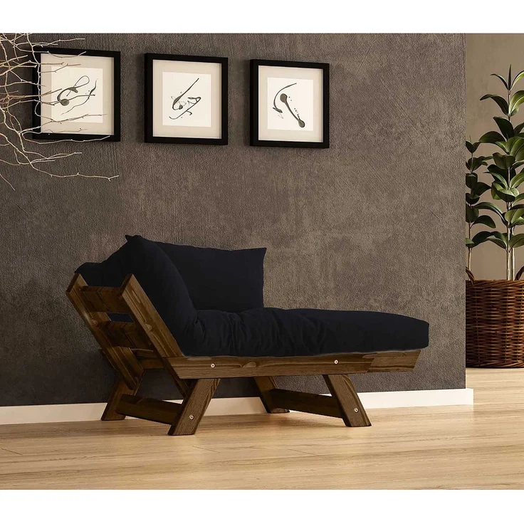 Skye Decor 'CPT8139-140' Garten-Sessel, Walnuss / Schwarz, 108-140 x 75 cm – Bild 2