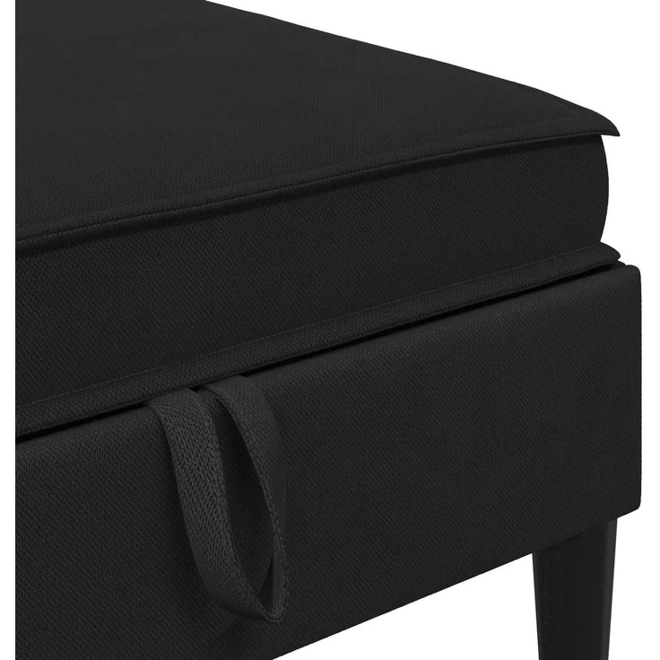 vidaXL Wohnzimmergarnitur 5 pcs Schwarz Stoff 3413811 – Bild 7
