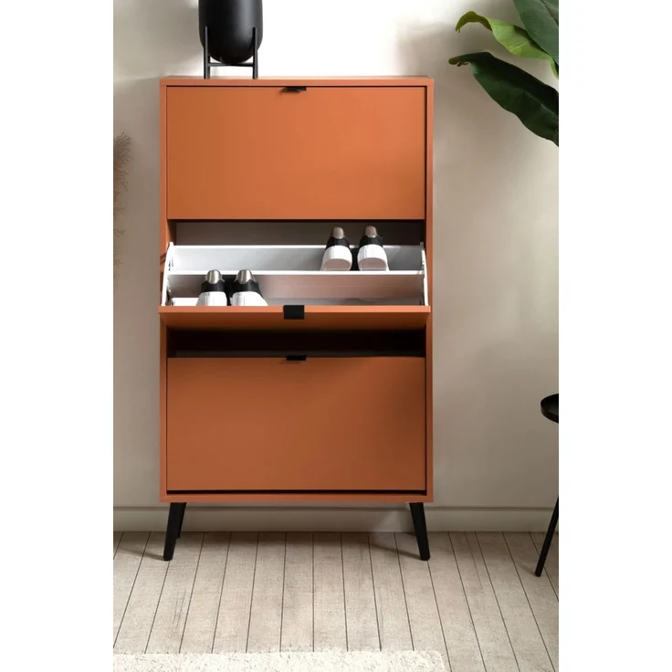 Schuhschrank Aldan in terracotta 70 x 125 cm – Bild 3