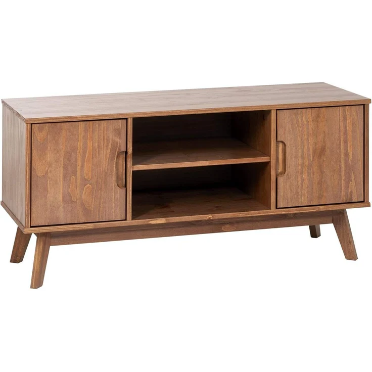 IDIMEX Lowboard TIVOLI, TV Board aus Kiefer Massivholz, Fernsehtisch mit 2 Türen kastanie – Bild 5