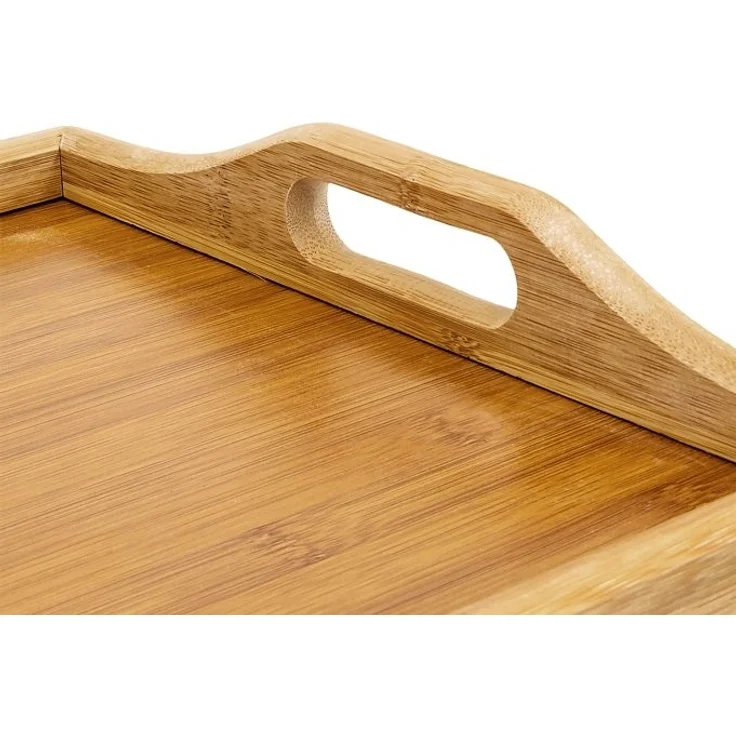 Relaxdays Betttablett klappbar, Bambus / MDF natur, 60 x 30 x 23 cm – Bild 7