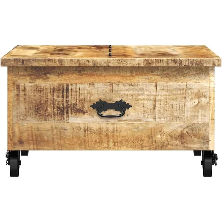 vidaXL Couchtisch Raues Mangoholz 70x70x40 cm 243979 – Bild 8