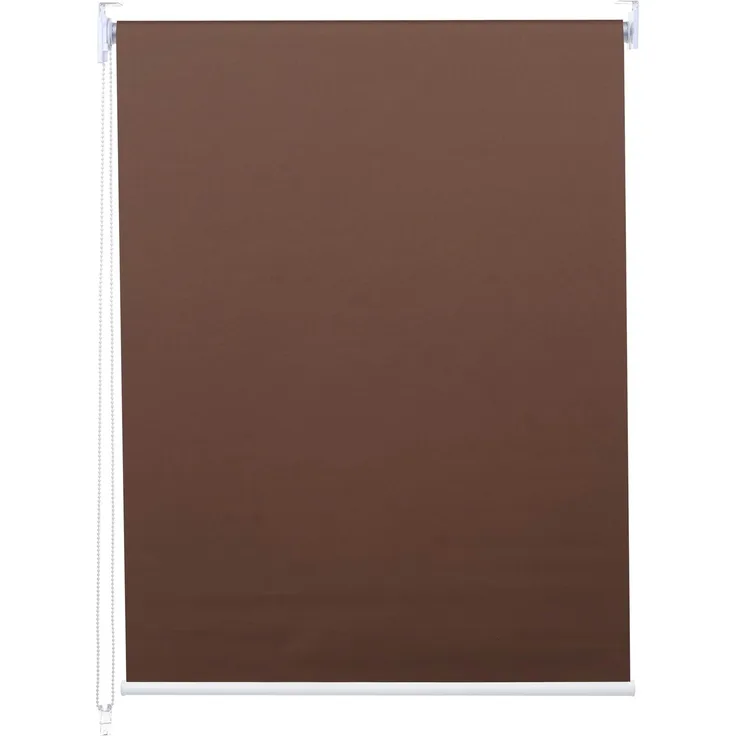Rollo HWC-D52, Fensterrollo Seitenzugrollo Jalousie, 70x160cm Sonnenschutz Verdunkelung blickdicht ~ braun