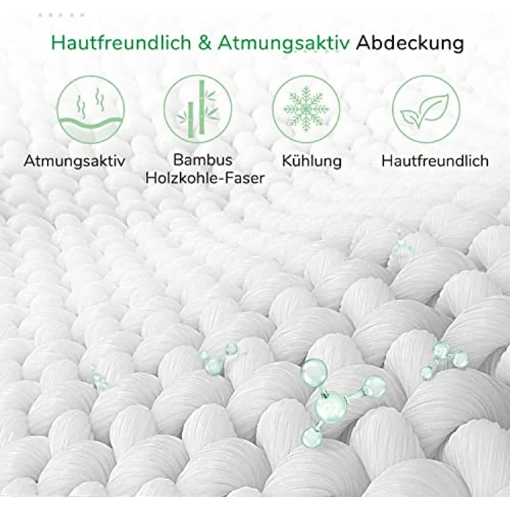 Novilla  Matratze 140x200 H3 Memory Foam Kaltschaummatratze  Bambus-Gewebe Schaumstoff  7 Zonen Rollmatratze  Atmungsaktiv Stressabbau Öko-Tex  18cm – Bild 10