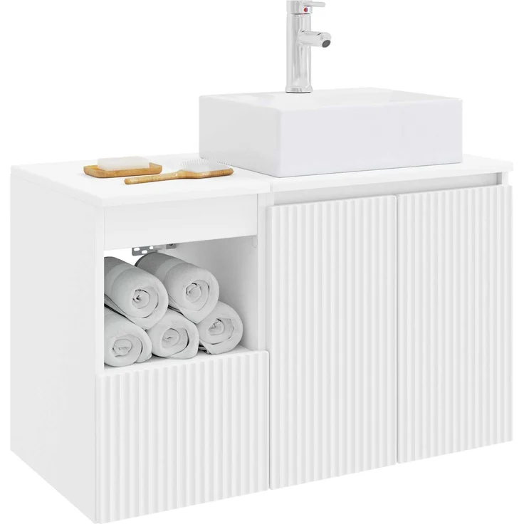 vidaXL Badezimmerschrank-Set 2 stk. Weiß 79,5 x 41 x 79,5 cm 3404054 – Bild 3