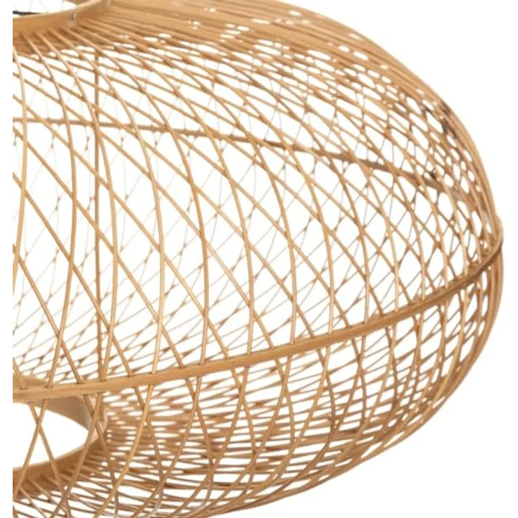 ATMOSPHERA Loren Bambus Pendelleuchte D60 cm, durchbrochener Lampenschirm aus naturbelassenem Bambus, höhenverstellbar, E27 Max 40W – Bild 5