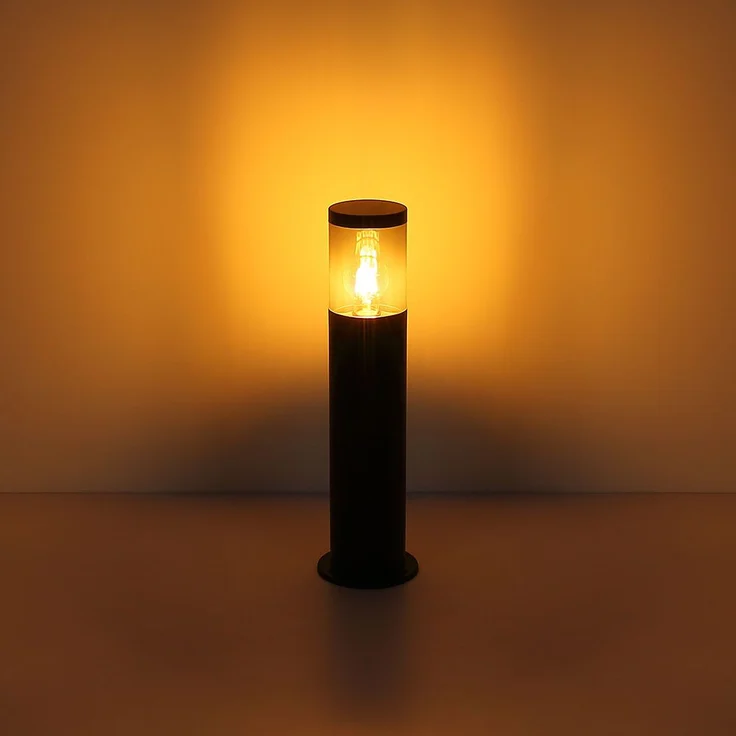 Stehleuchte, Garten, Edelstahl, IP44, rauchig, H 50cm – Bild 7