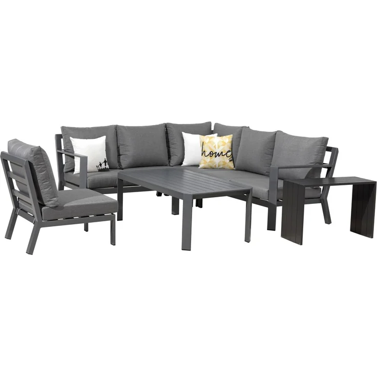 Primaster Lounge Set Elbasan Alu Garten Gartenlounge Essgruppe Sitzgruppe XXL – Bild 4