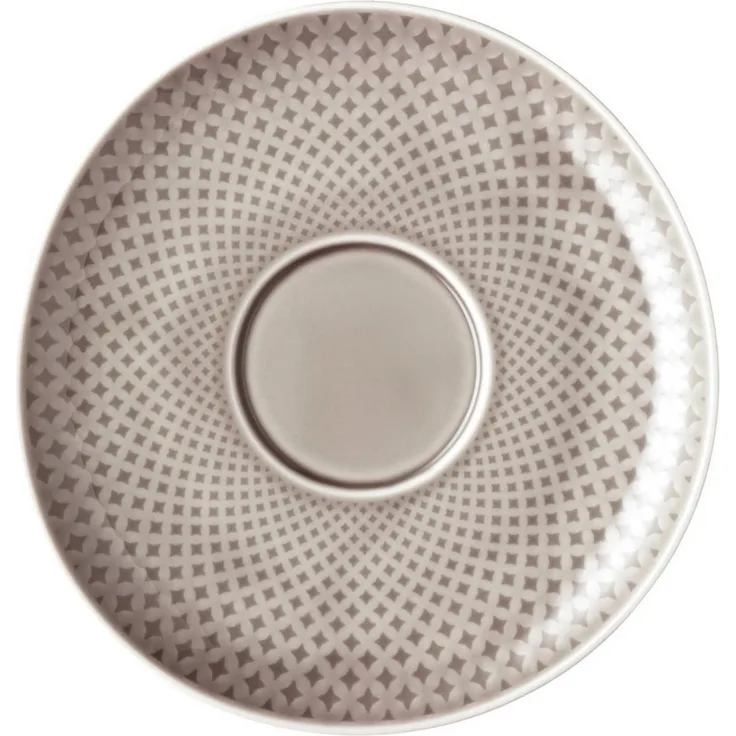 Café au Lait Untertasse Junto Pearl Grey Rosenthal Milchkaffeetasse - Mikrowelle geeignet, Spülmaschinenfest