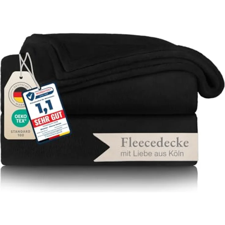 Wohndecke Kuschelige Fleecedecke, Oeko-Tex zertifizierte Decke, Blumtal – Bild 2
