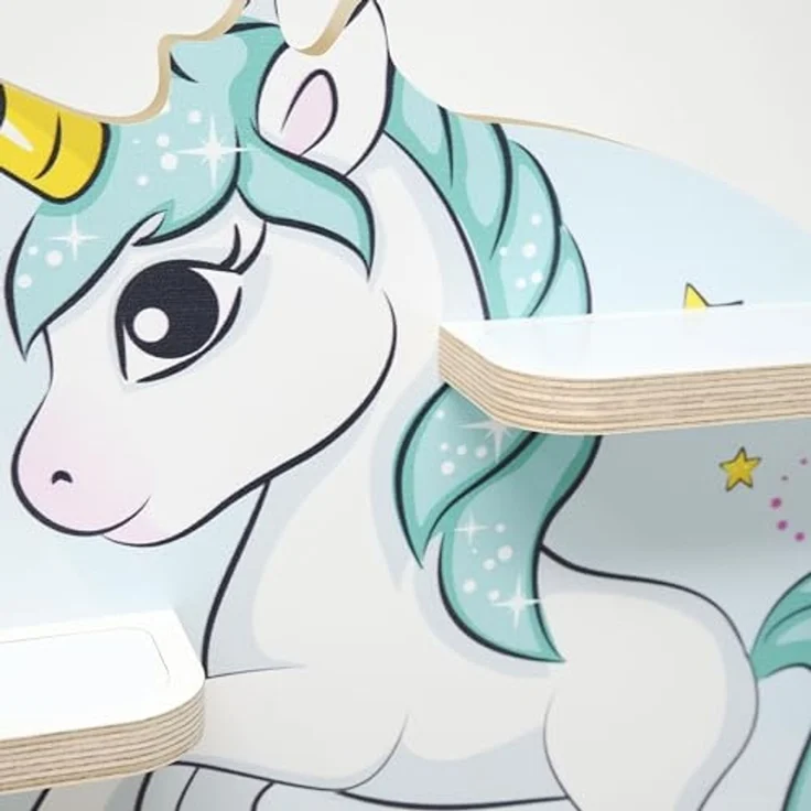 stadtecken Kinder Regal für Musikbox I Geeignet für die Toniebox und ca. 50 Tonies I Perfekte Aufbewahrung für Kinderzimmer I zum Aufstellen oder Aufhängen (Einhorn, Mittel) – Bild 5