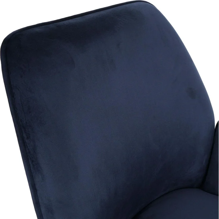 6er-Set Esszimmerstuhl HWC-G67, Esstischstuhl Küchenstuhl mit Armlehne, drehbar Holz Samt 320 g/m² MVG ~ anthrazit-blau – Bild 5
