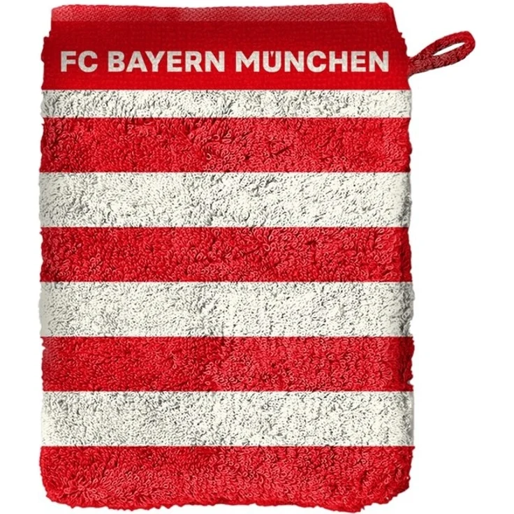 FC Bayern München Badetuch FC Bayern München I Waschhandschuh I Waschlappen I 2er Set, Baumwolle – Bild 5