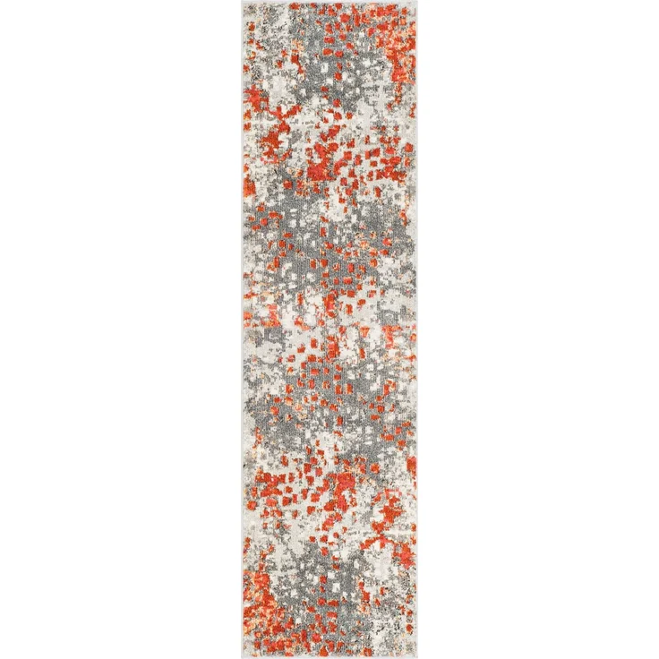 SAFAVIEH Boho Teppich für Wohnzimmer, Esszimmer, Schlafzimmer - Monaco Collection, Kurzer Flor, Grün und Orange, 182x274 cm