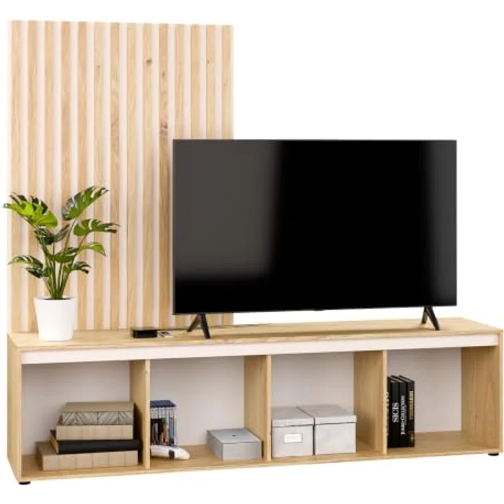 Forte Wohnwand SKELPE - Wohnzimmer in Artisan Eiche (D78)-Sand (U60) – Bild 11