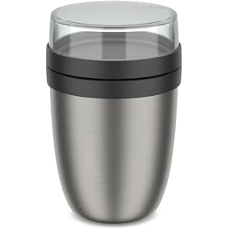 Mepal - Thermobehälter Ellipse - Thermo Lunchpot - Praktischer Joghurtbecher & Suppenbecher zum Mitnehmen - 6-8 Stunden heiß & 12 Stunden kalt - 500 + 200 ml - Nordic black – Bild 2