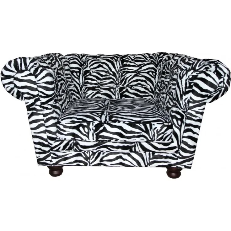 Casa Padrino Limited Edition Designer Chesterfield Sessel Zebra Club Möbel