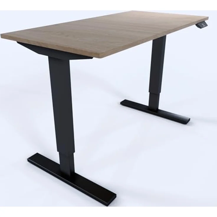 Bisley Home Tisch, Metall, Gestell 333 schwarz Platte 018 Kendal Eiche, Medium – Bild 5