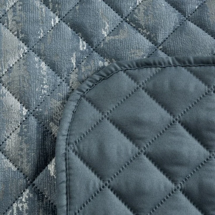 Elegante Tagesdecke Decke BLINK 3 blau 220x240 cm silber – Bild 5