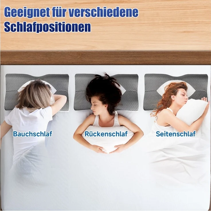 Esun Kopfkissen Kopfkissen, Ergonomisches Memory Foam Kissen, Nackenkissen, Kissen, Füllung: Rückstellschaum, Rückenschlafer, Seitenschlafer, Bauchschlafer, Set, Seitenschlafer, Rückenschlafer, Bauchschlafer, Set, Kissen, Kopfkissen, Kopfkissen für Sei... – Bild 3