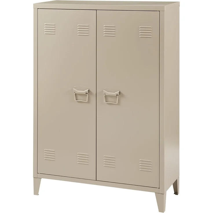Metallschrank Oripää 110 x 75 x 33 cm Kamelfarben [en. casa] – Bild 3