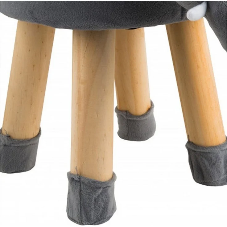 dasmöbelwerk Kinderhocker Tierhocker Stoff Holzbeine Deko Hocker Kinderhocker Kinder Elefant – Bild 3