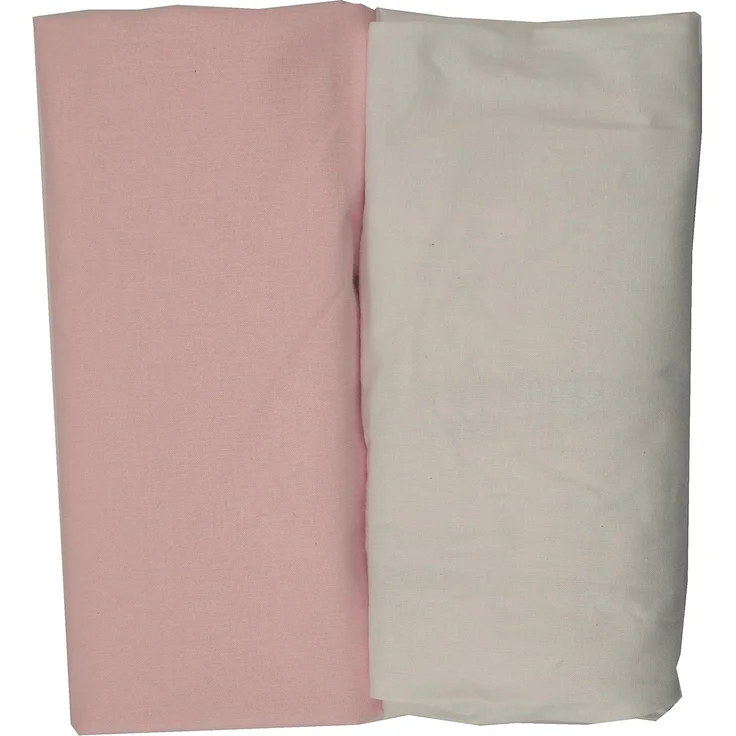 Ti Tin | 2er Packung Spannbetttücher für Kinderbett | 100% Baumwolle in Weiss | Verstellbar mit Gummizug | 50x80 cm