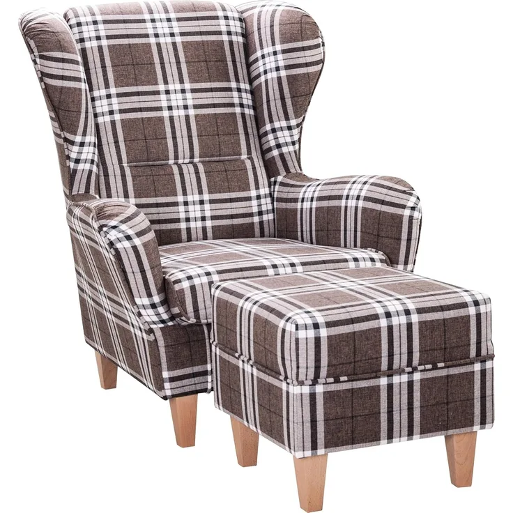 Supellex Sofia Ohrensessel mit Hocker | Design Oxford