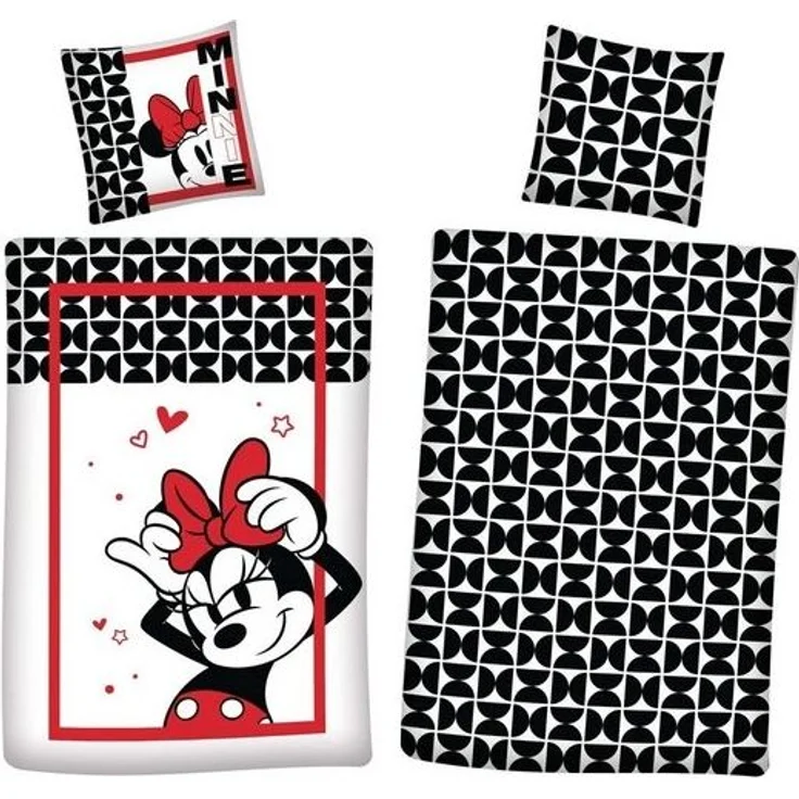 Disney Minnie Mouse Bettwäsche Set 135x200 cm Baumwolle Kinder Mädchen – Bild 4
