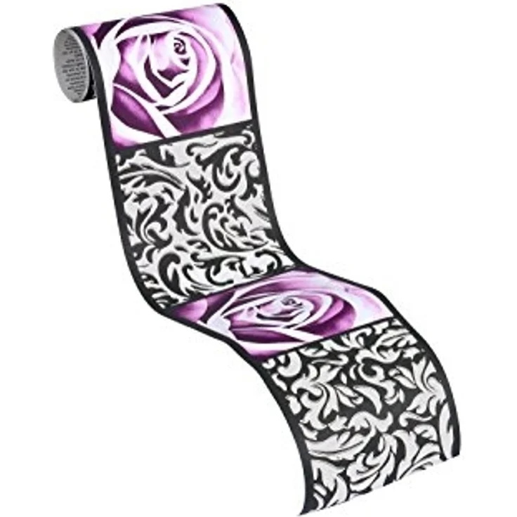 A.S. Création Bordüre Only Borders 11, leicht strukturiert, floral, geblümt, gemustert, Bordüre selbstklebend Papier Wand Decke Schräge Borte Wohnzimmer Optik – Bild 2