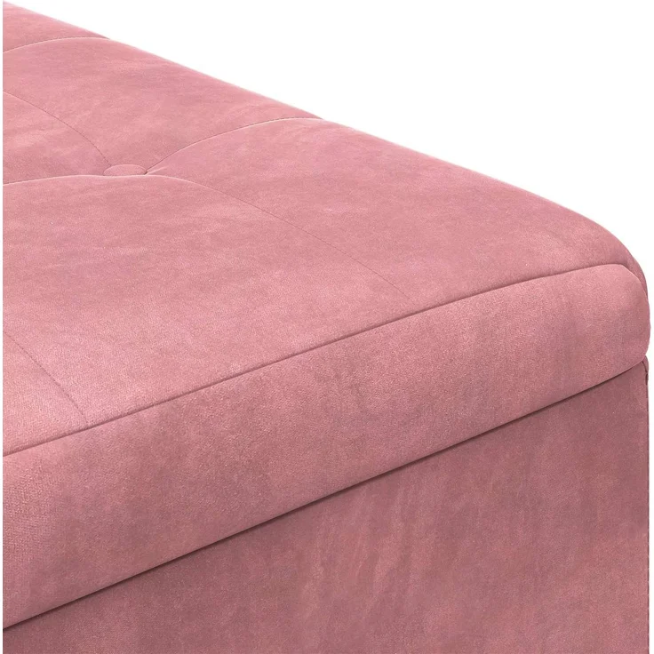 vidaXL Ottoman mit Stauraum Rosa 80 x 80 x 45 cm Samt 876843 – Bild 7