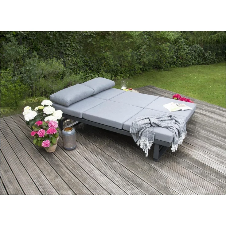 Piazza Gartenlounge Set, Aluminium, grau, für 6 Personen – Bild 2