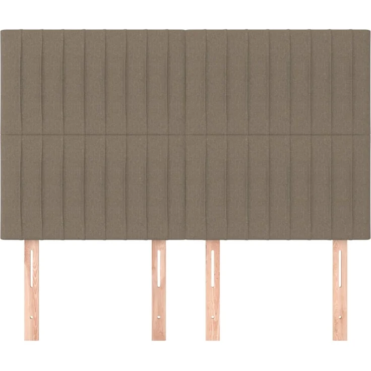 vidaXL Kopfteile 4 Stk. Taupe 72 x 5 x 78/88 cm Stoff 3116572 – Bild 3