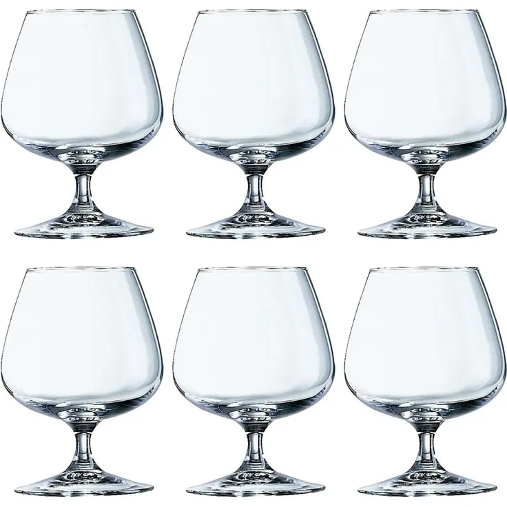 Arcoroc ARC 62664 Degustation Cognacschwenker, Cognacglas, 410ml, Glas, transparent, 6 Stück
