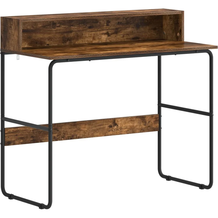 vidaXL Schreibtisch mit Stauraum Räuchereiche 100 x 50 x 91 cm 8008028 – Bild 2