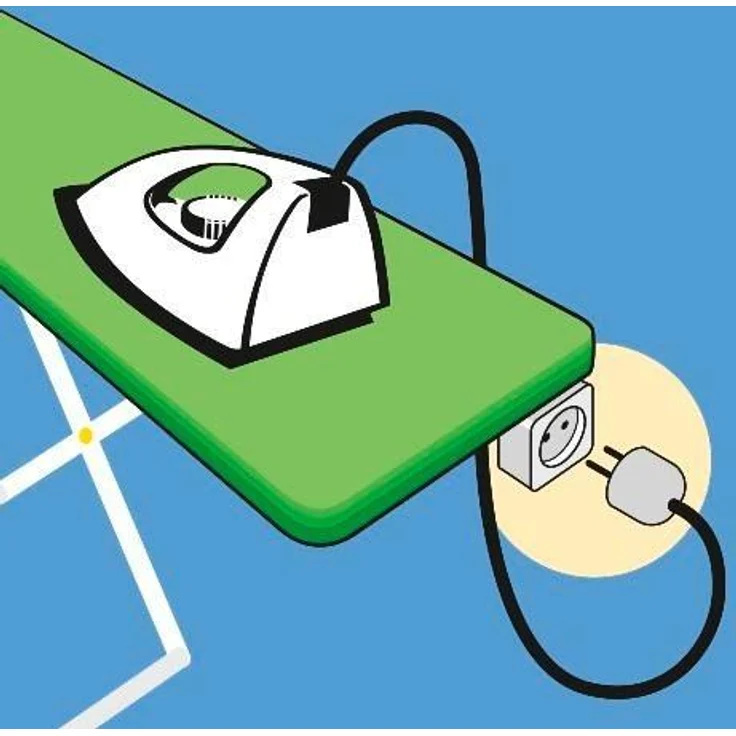 WENKO Bügeltisch Professional - extra breit, geeignet für Dampfbügelstationen, absenkbare Ablage, pulverbeschichtetes Metall, 130 x 99 x 48 cm – Bild 9