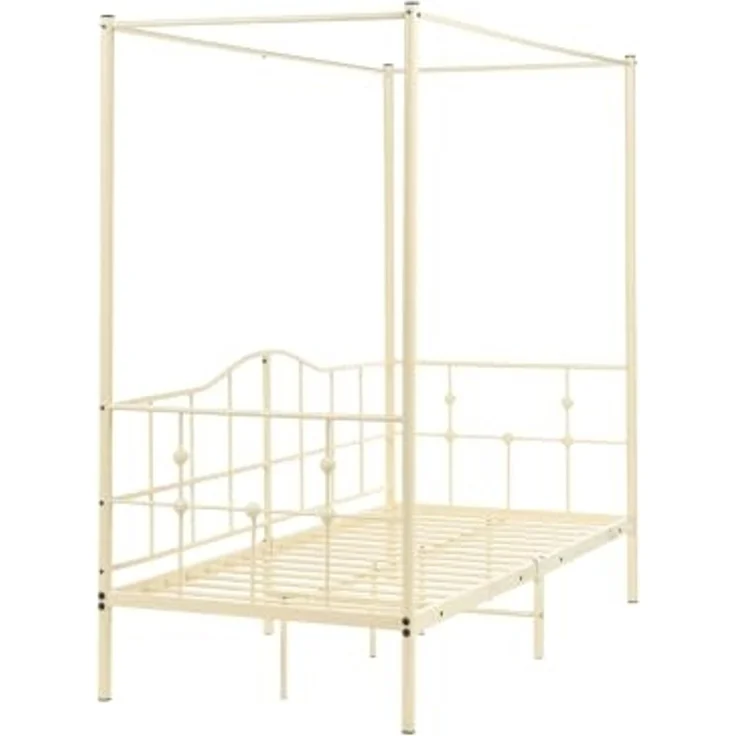 Himmelbett Metall ARTONNE 90 x 200 cm Beige – Bild 4