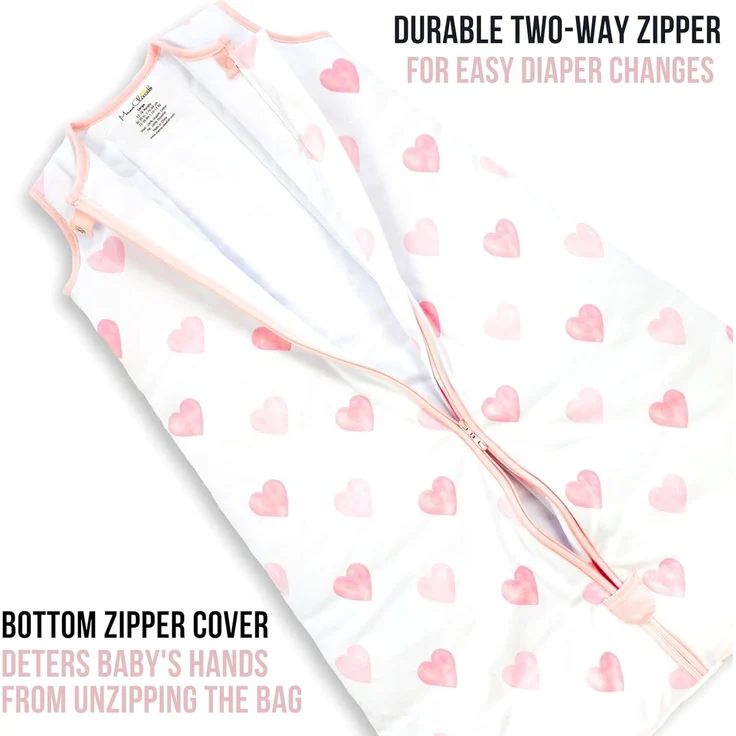 Mama Cheetah Baby Schlafsack 2.5 TOG, Bio-Baumwolle Baby tragbare Decke mit Zwei-Wege-Reißverschluss, Swaddle Übergang Baby Schlafsack für Neugeborene Säugling Kleinkind Junge Mädchen, 18-24 Monate – Bild 8