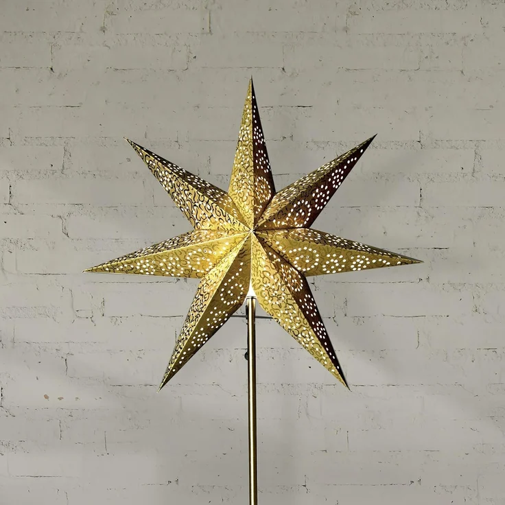 Wechsel-Schirm Weihnachtsstern Antique, Gold, Ø 48 cm – Bild 1