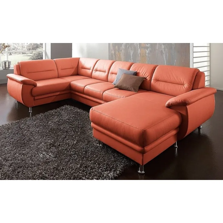 sit&more Wohnlandschaft Mailand U-Form, B: 312 cm, optional Bettfunktion
