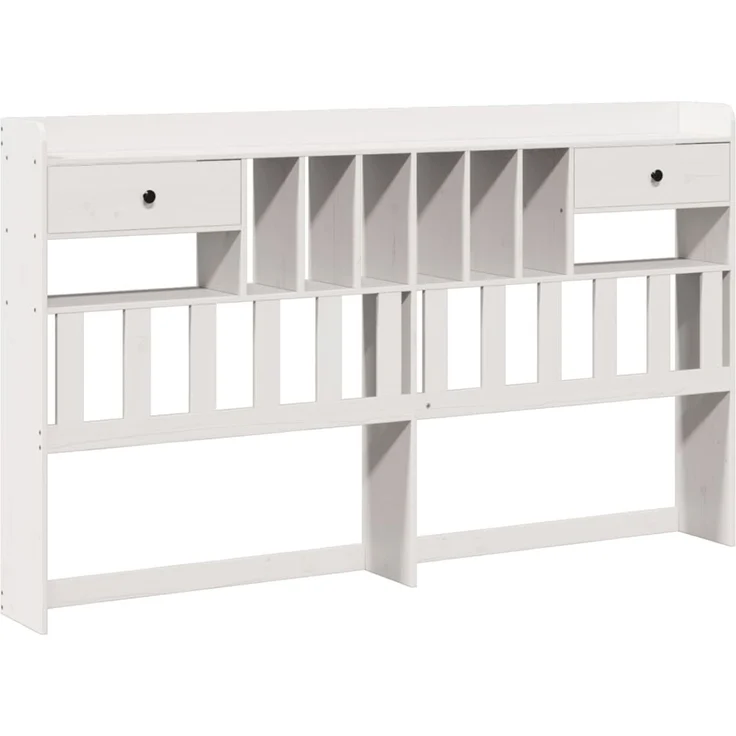 vidaXL Kopfteil mit Stauraum Weiß 180 cm Massivholz Kiefer 855503 – Bild 2