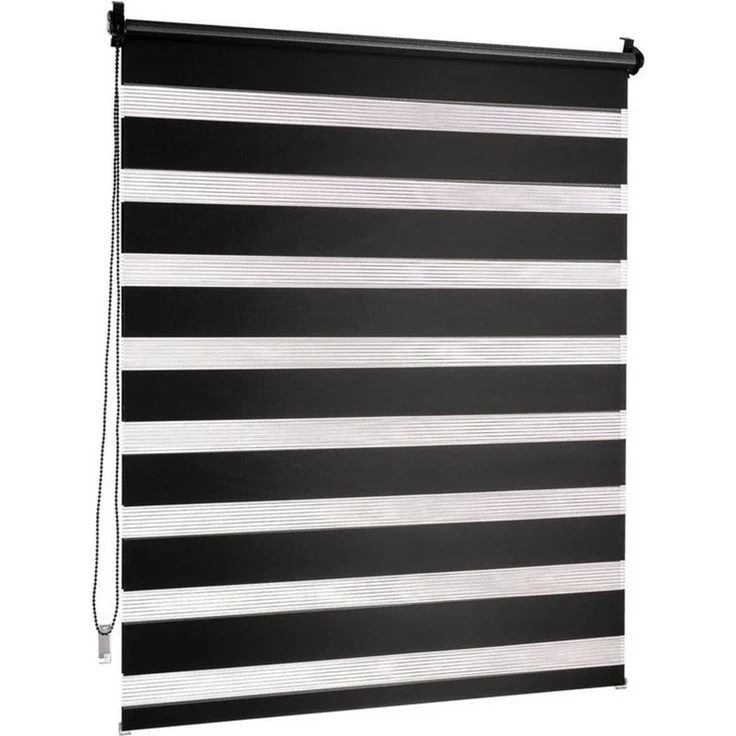 Doppelrollo Klemmfix Doppelrollo / Duo Rollo, 50 x 150 cm, schwarz, Victoria M, blickdicht, ohne Bohren, freihängend, Klemmfix – Bild 2