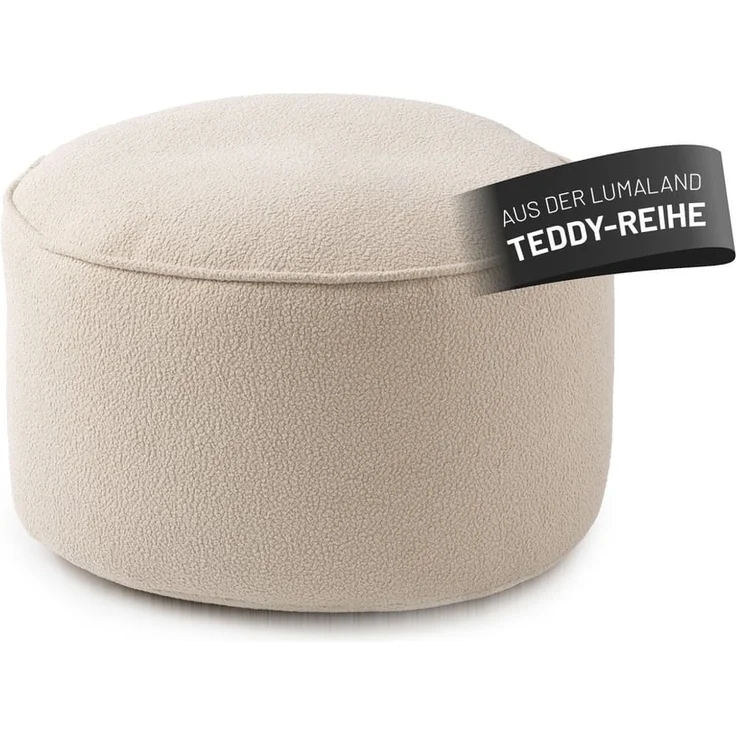 Lumaland Pouf Sitzsack Pouf Teddy 50L, Indoor-Bezug - weich waschbar - perfekt fürs moderne Zuhause – Bild 1