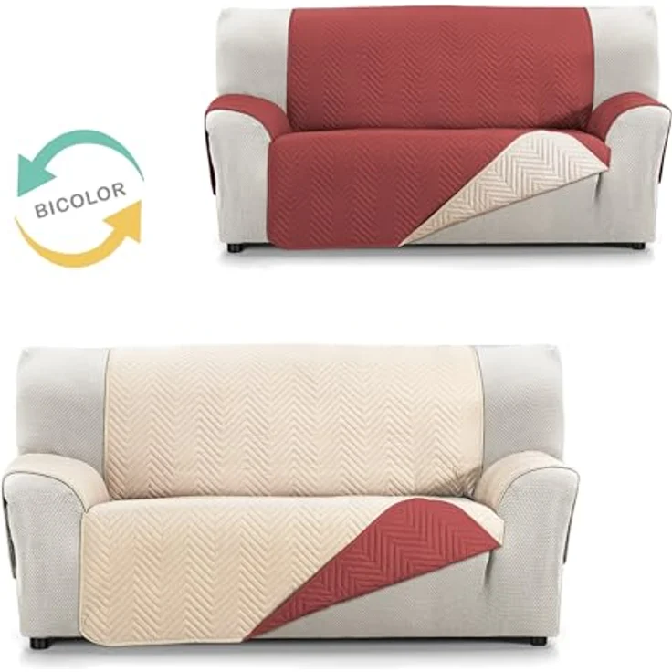 Martina Home Milano 4-Sitzer-Sofabezug – Beige/Rot – Bild 3